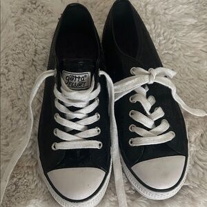 Gotta Flurt Black and White Sequined Sneakers